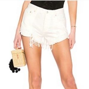 FREE PEOPLE Good Vibrations Spring White Button Fly Shorts